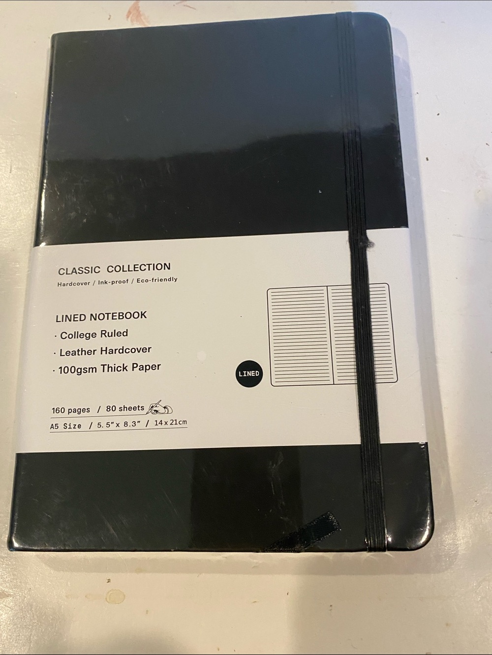 NWT Classic Collection Leather Hardcover Lined Notebook